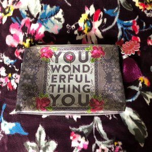 Large Makeup Bag "You Wonderful Thing You" with Tassel